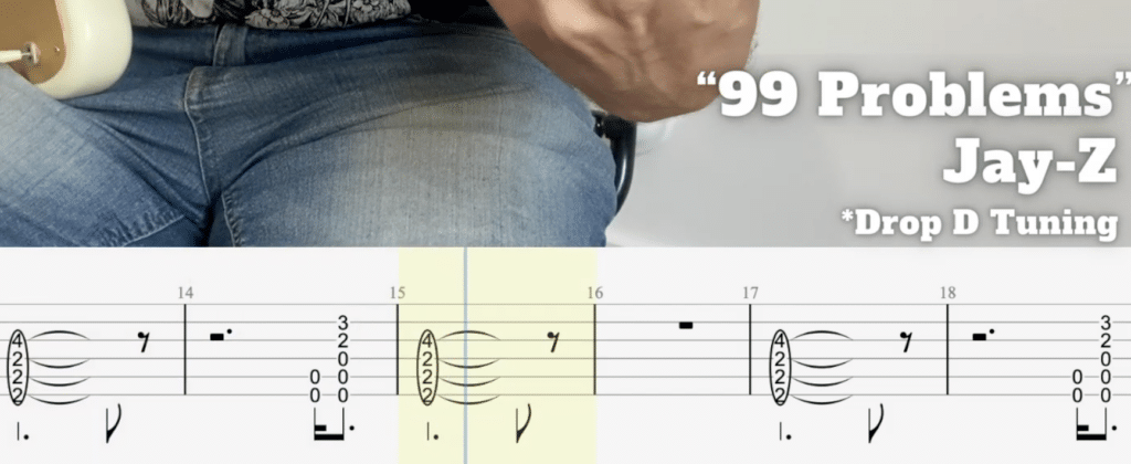 99 problems jay z guitar riff