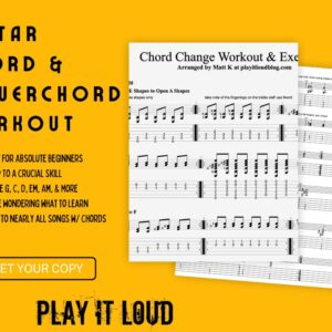 Chord Change Workout Printable Products - Master Chord Changes Once And For All