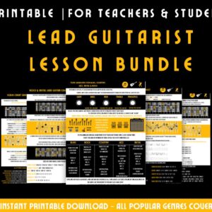 Lead Guitar Printables Bundle - Cheat Sheets, Scales References, Fretboard Memorization, & More