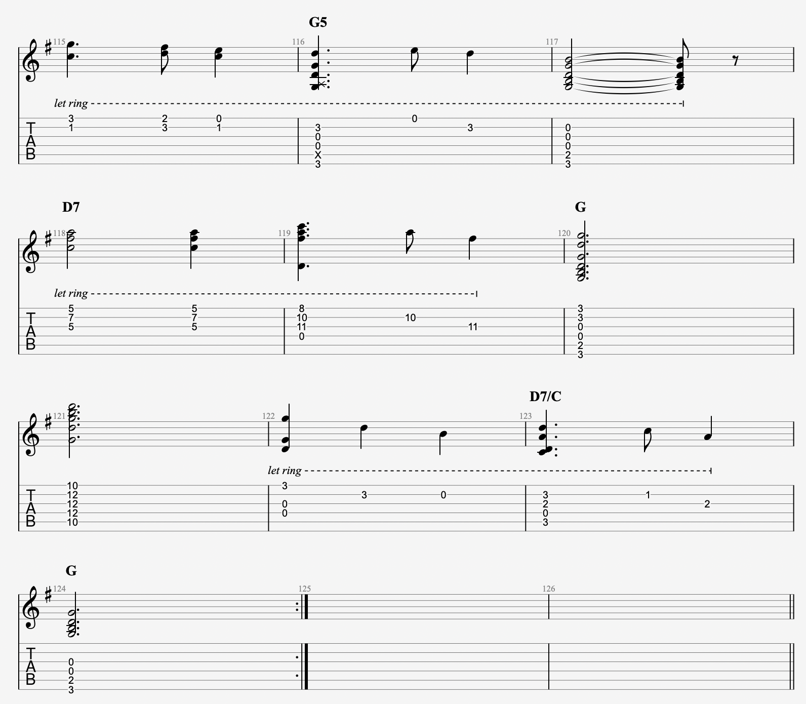 silent night guitar tab