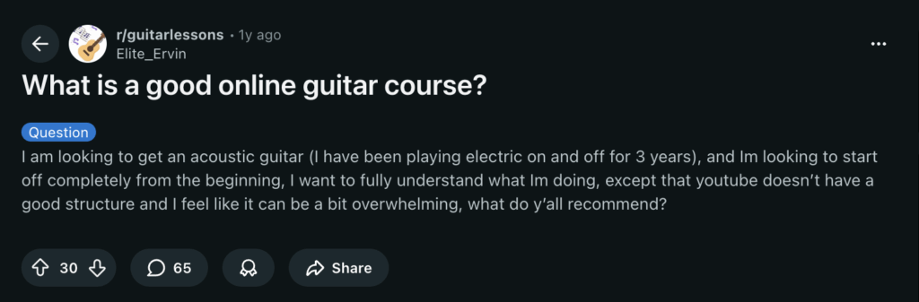 best guitar courses online reddit